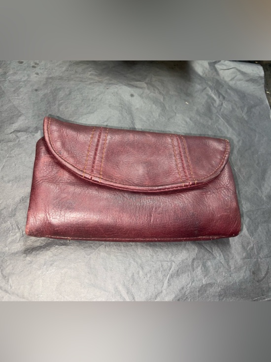 Handbags - Vintage Burgundy Genuine Soft Leather Clutch Wallet